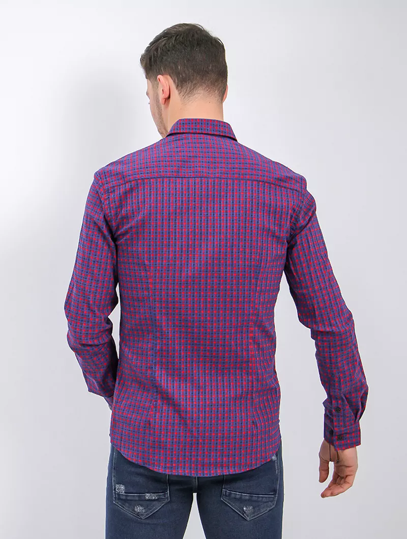 Chemise regular imprimé carreau